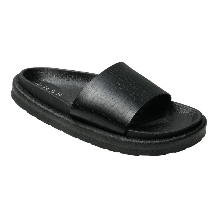 H&H Women's Addie Slides, Black, hi-res