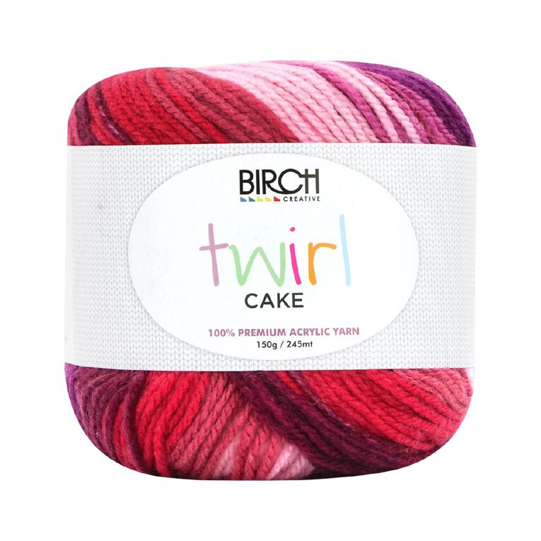 Birch Yarn Twirl Cake 100% Acrylic 150G Wine Berry, , hi-res