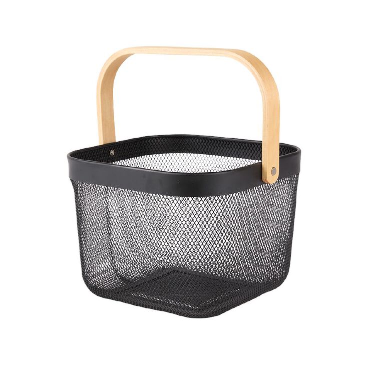 Living & Co Mesh Basket Black, , hi-res