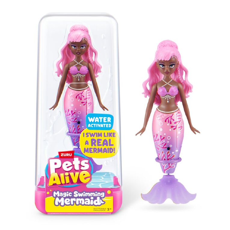 Zuru Pets Alive Water Activated Swimming Mermaid Series 1, , hi-res