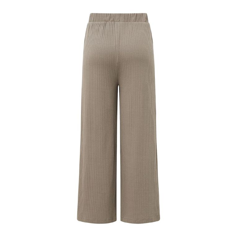 H&H Women's Wide Rib Pull On Pants, Brown Light, hi-res