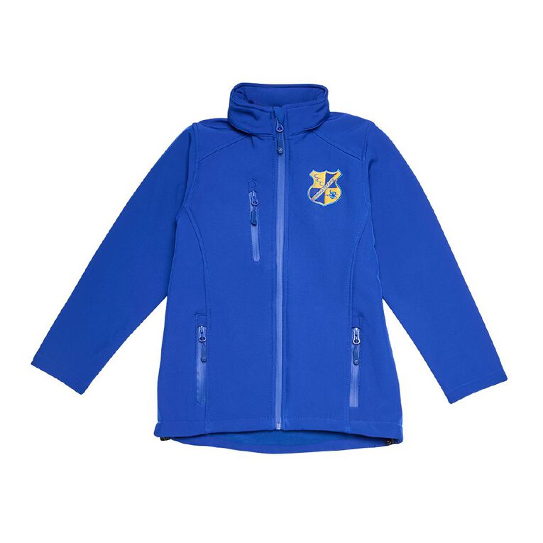 Schooltex Matamata Intermediate Softshell Jacket with Embroidery, Royal, hi-res