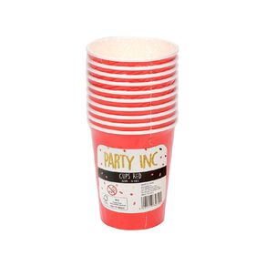 Party Inc Cups 260ml Red 10 Pack