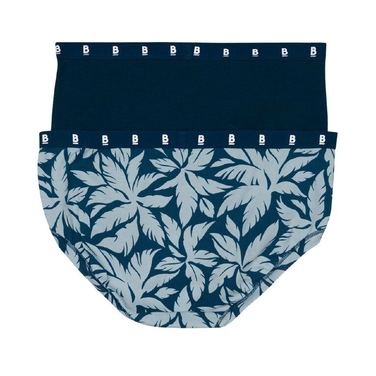 B FOR BONDS Women's Midi Briefs 2 Pack, Green Mid, hi-res