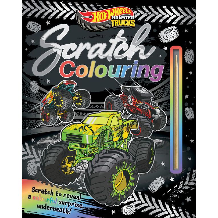 Mattel: Hot Wheels Monster Trucks Scratch Colouring, , hi-res