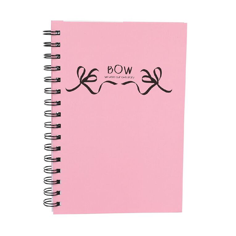 Uniti Bow Spiral Notebook Pink, , hi-res