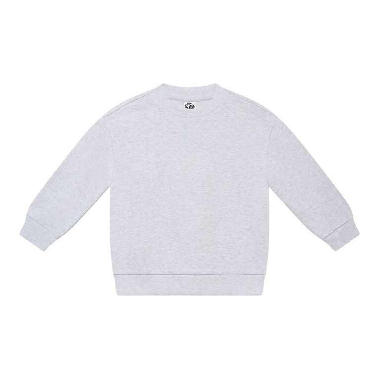 Young Original Plain Crew Sweat, Grey Light SNOW MARLE, hi-res