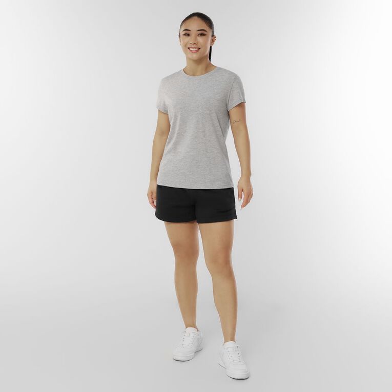 H&H Women's Fleece Runner Shorts, Black, hi-res