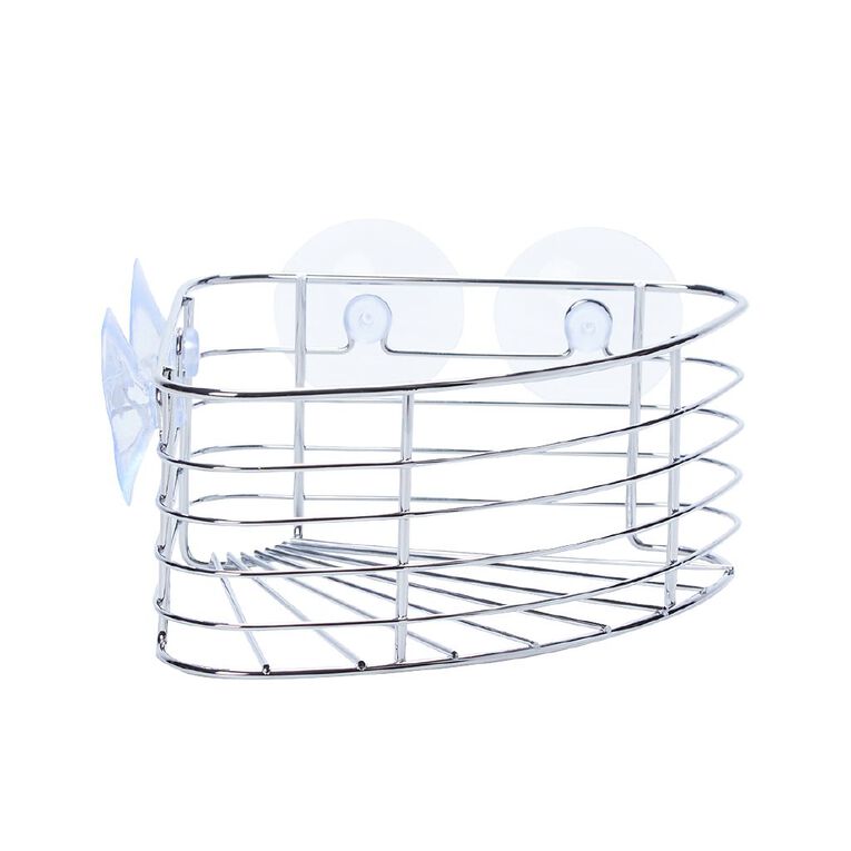 Living & Co Shower Caddy Corner Silver, , hi-res