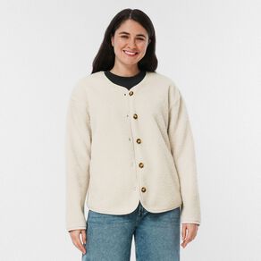 H&H Women's Teddy Sherpa Button Through Jacket