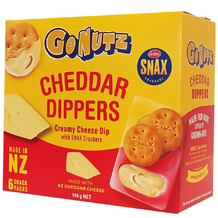 GoNutz Cheddar Dippers 6 Pack, , hi-res