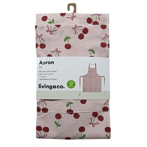 Living & Co Apron Cherry Pink 70cm x 90cm