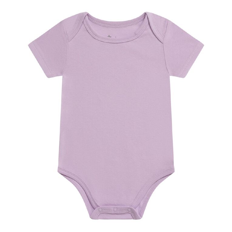 Young Original Babies' Short Sleeve Printed Bodysuit 3 Pack, White, hi-res