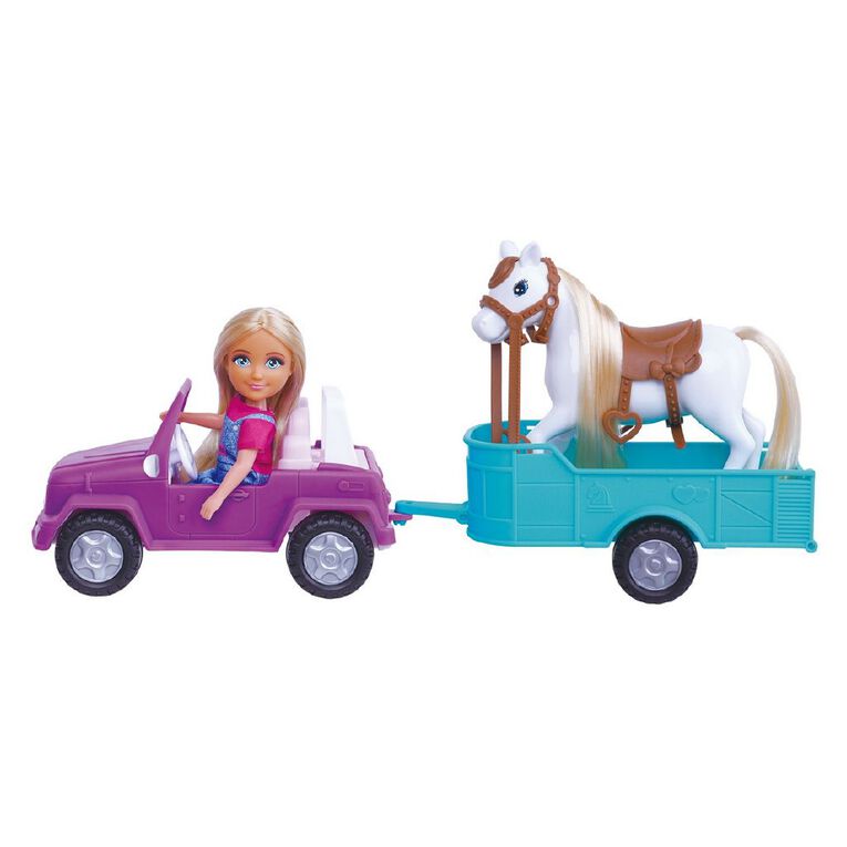 Mini Doll 12cm Play Set Farm Vehicle & Horse, , hi-res