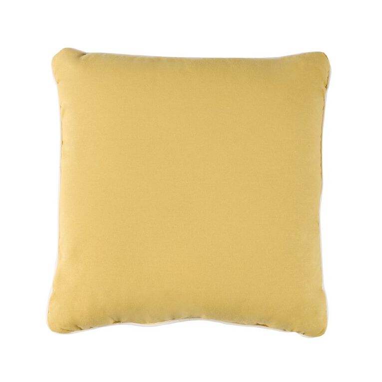 Living & Co Cushion 2 Pack Yellow 43cm x 43cm, , hi-res