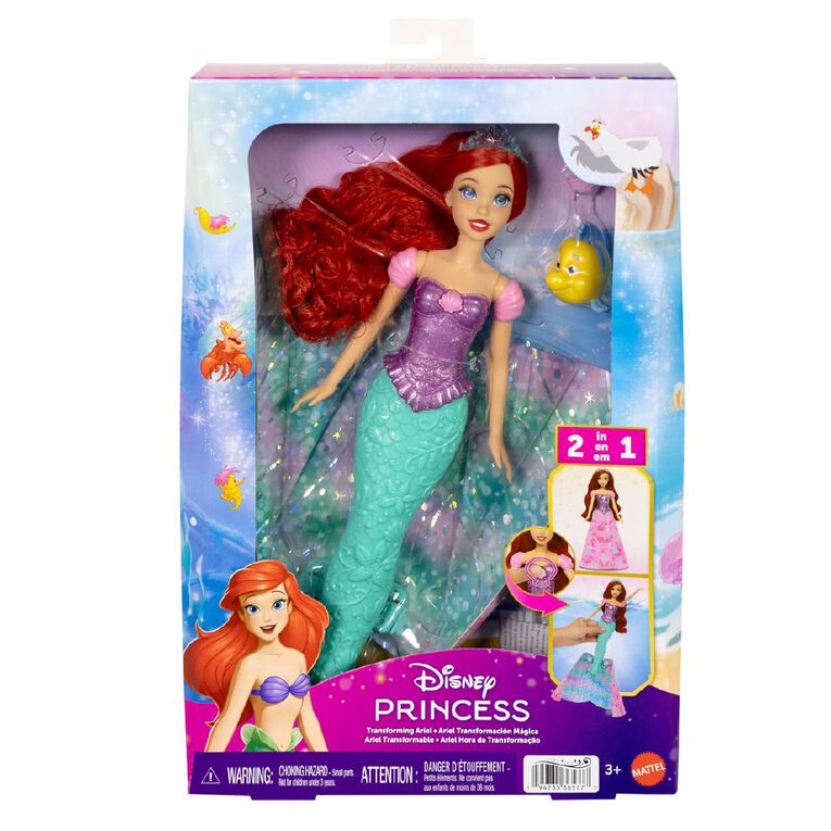 Disney Princess Ariel Transformation Doll, , hi-res