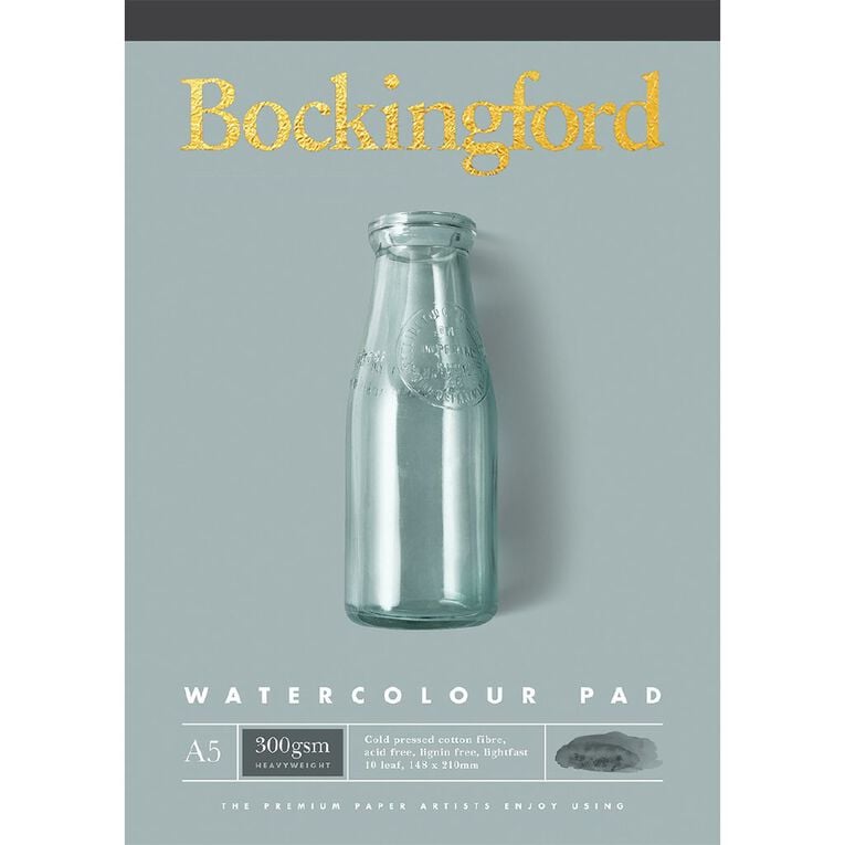 Bockingford Watercolour Pad 300gsm 10 Leaf A5, , hi-res