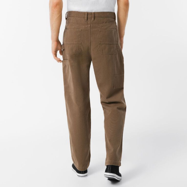 H&H Men's Relaxed Carpenter Pants, Brown Mid, hi-res