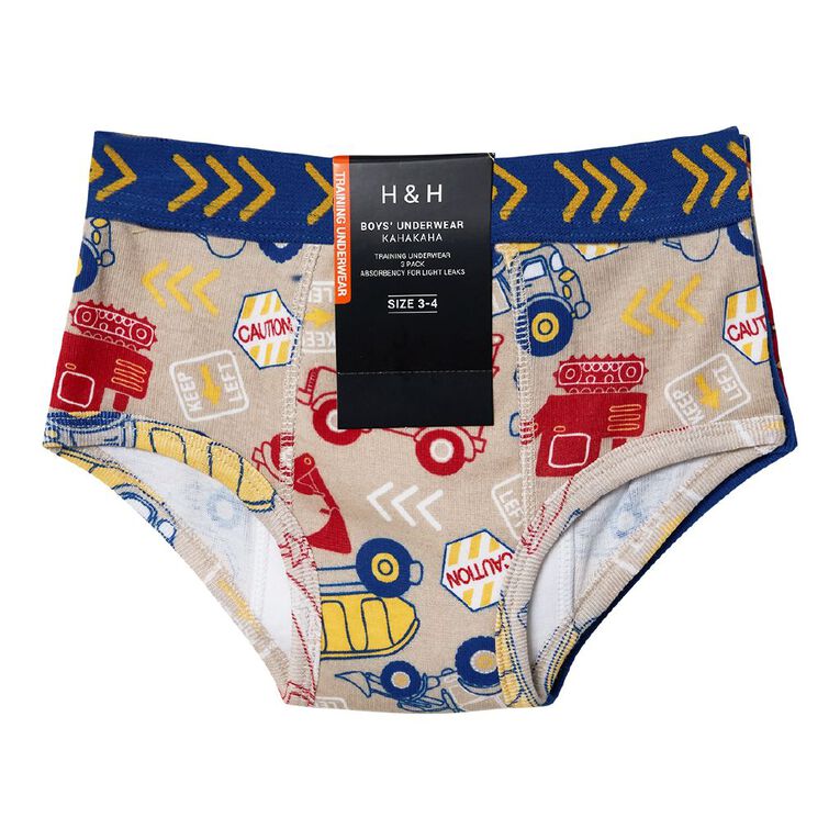 H&H Boys' Training Underwear Briefs 3 Pack, Blue Mid, hi-res