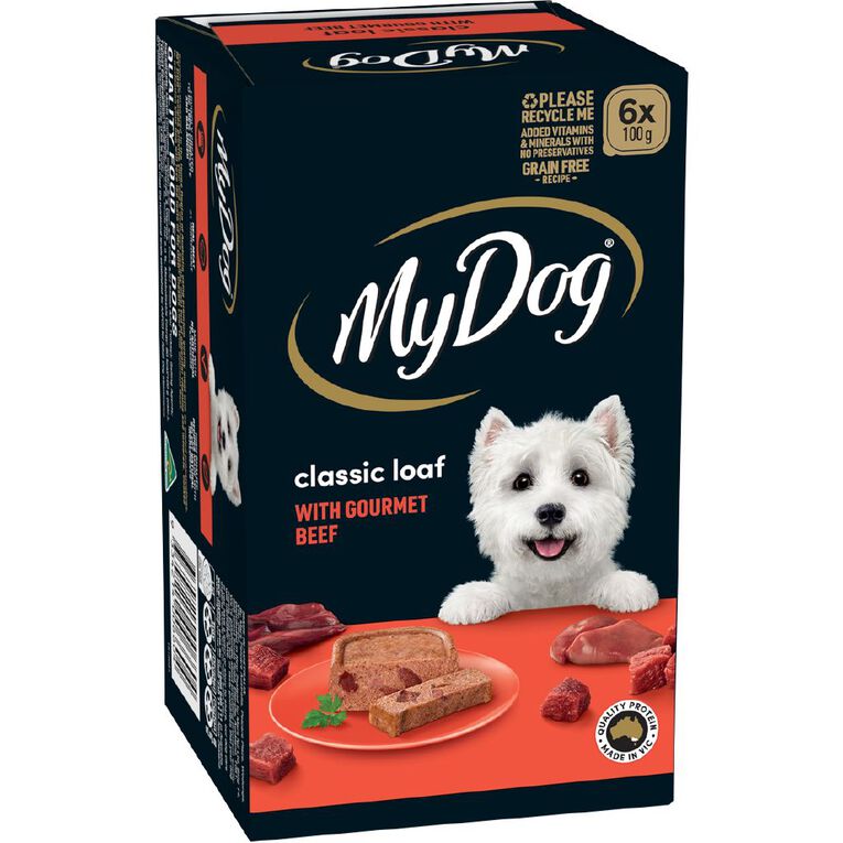 My Dog Gourmet Beef Meaty Loaf Wet Dog Food Trays 6 Pack 100g 6 Pack