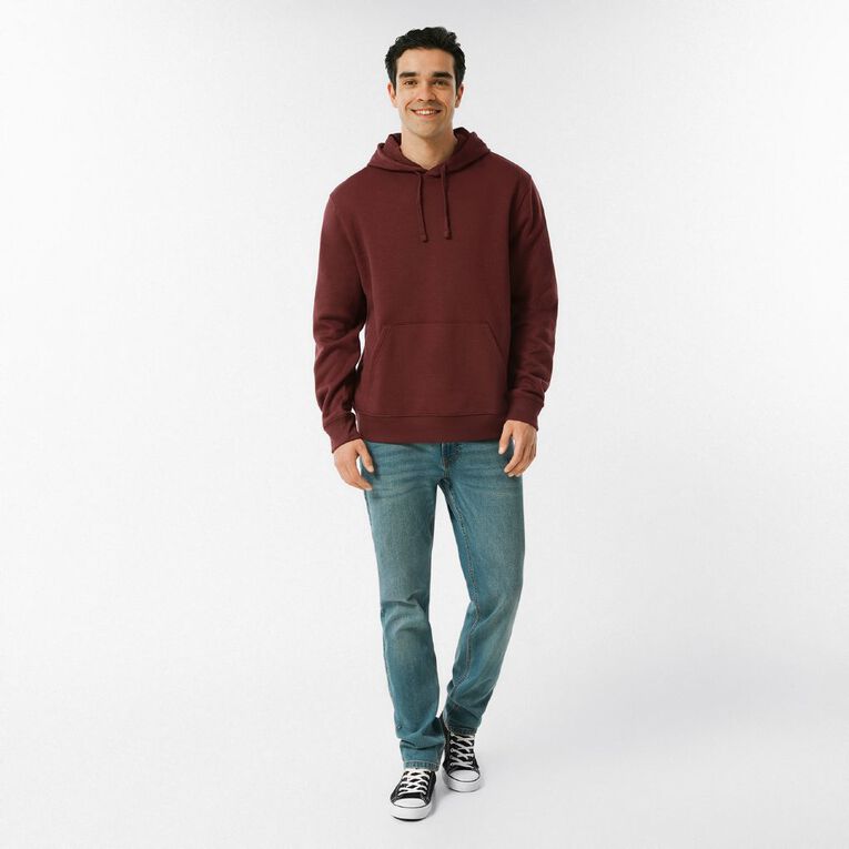 H&H Men's Plain Hoodie Sweatshirt, Brown Dark, hi-res