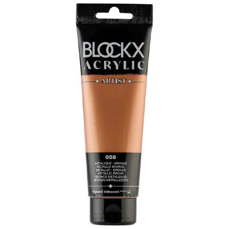 BLOCKX Acrylic Tube Metallic Bronze 120ml, , hi-res