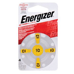 Energizer Hearing Aid Batteries AZ10 4 Pack 4 Pack