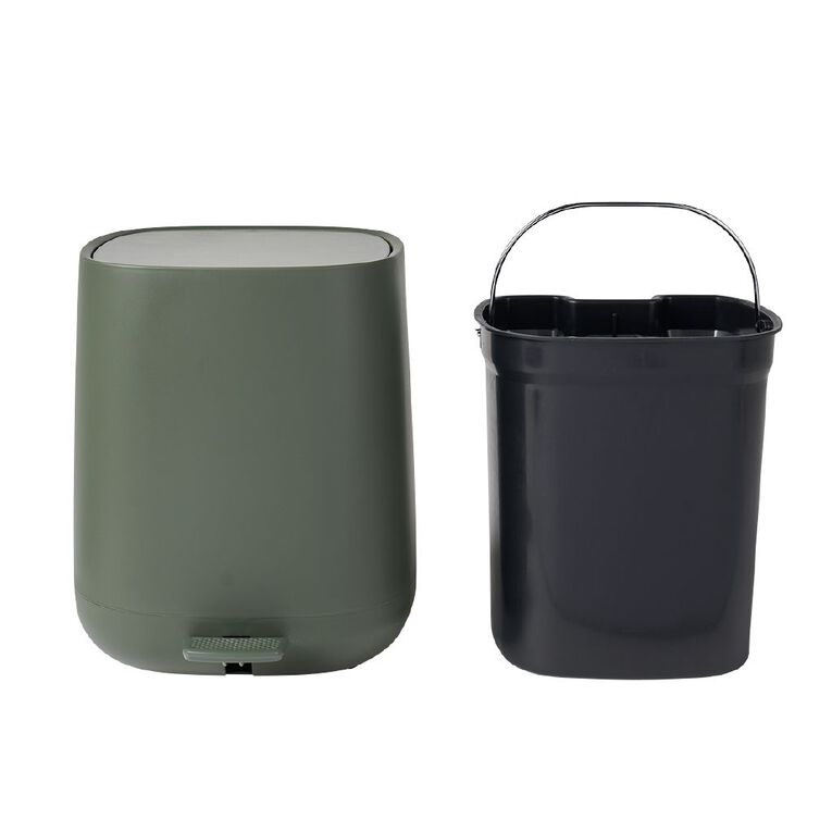 Living & Co Rubbish Bin 4L Green Dark, , hi-res