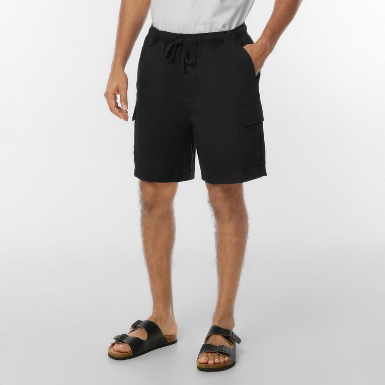 H&H Men's Cargo Shorts, Black, hi-res