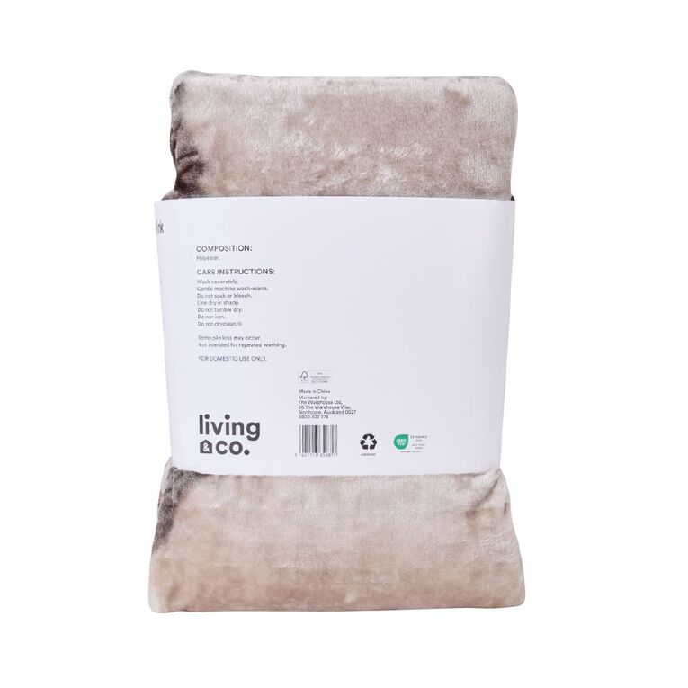 Living & Co 400gsm Mink Feel Blanket Henriet Multi-Coloured Queen, , hi-res