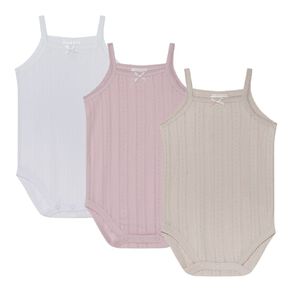 Young Original Babies' Pointelle Sleeveless Bodysuit 3 Pack