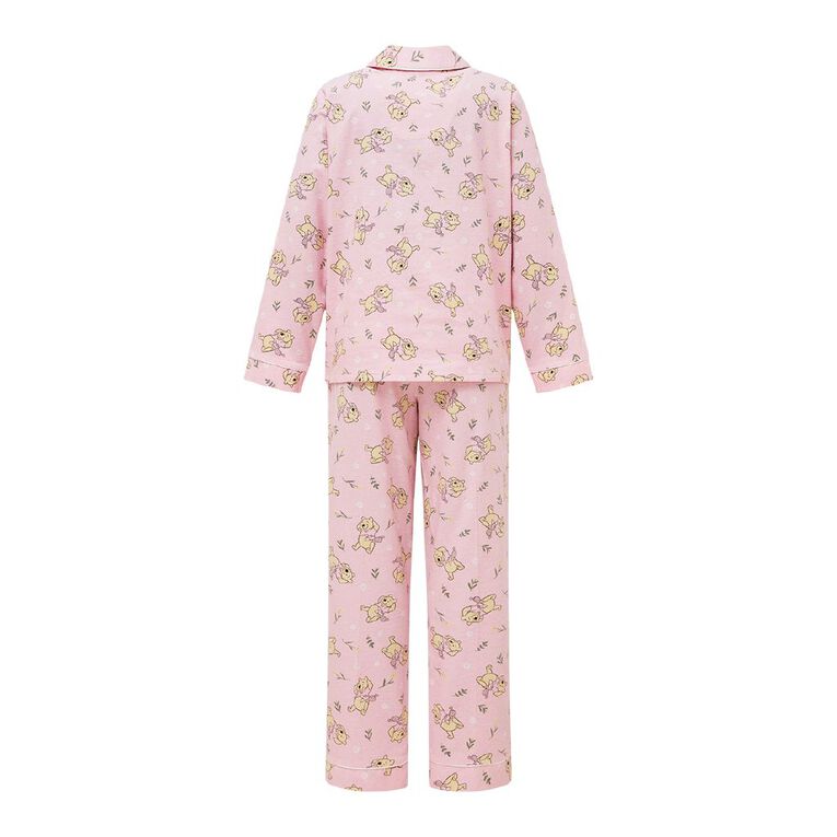 Winnie the Pooh Women's Flannelette Button Up Pyjama Set, Pink Light, hi-res