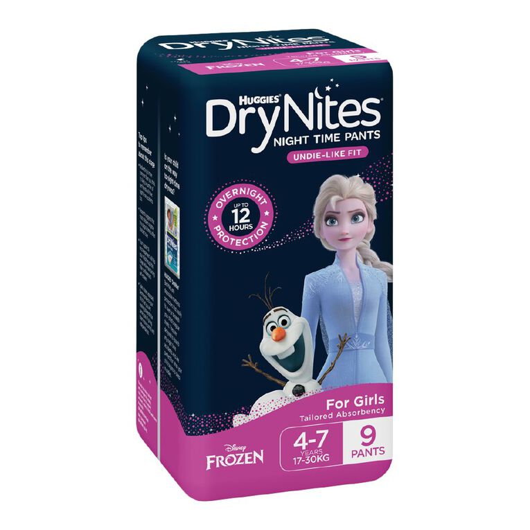 Huggies Drynites Pants Convenience Girls' 4-7 Year 17-30kg, , hi-res