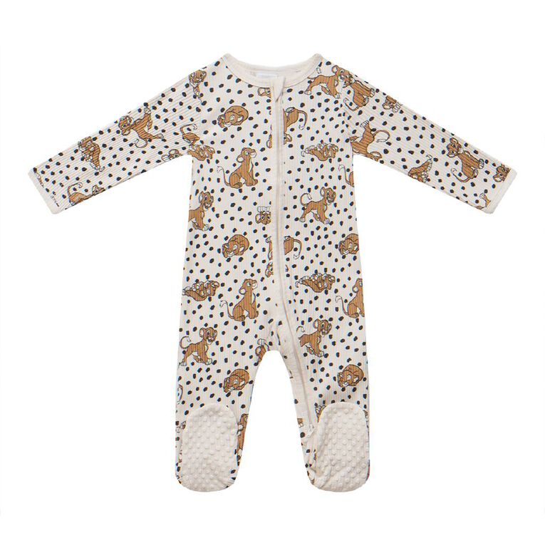 The Lion King Babys' 2 Way Zip All-in-One, Cream, hi-res