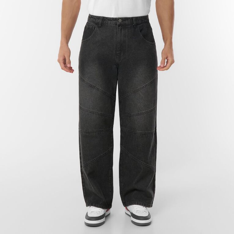 Garage Men's Baggy Jean Seam Details, Black, hi-res