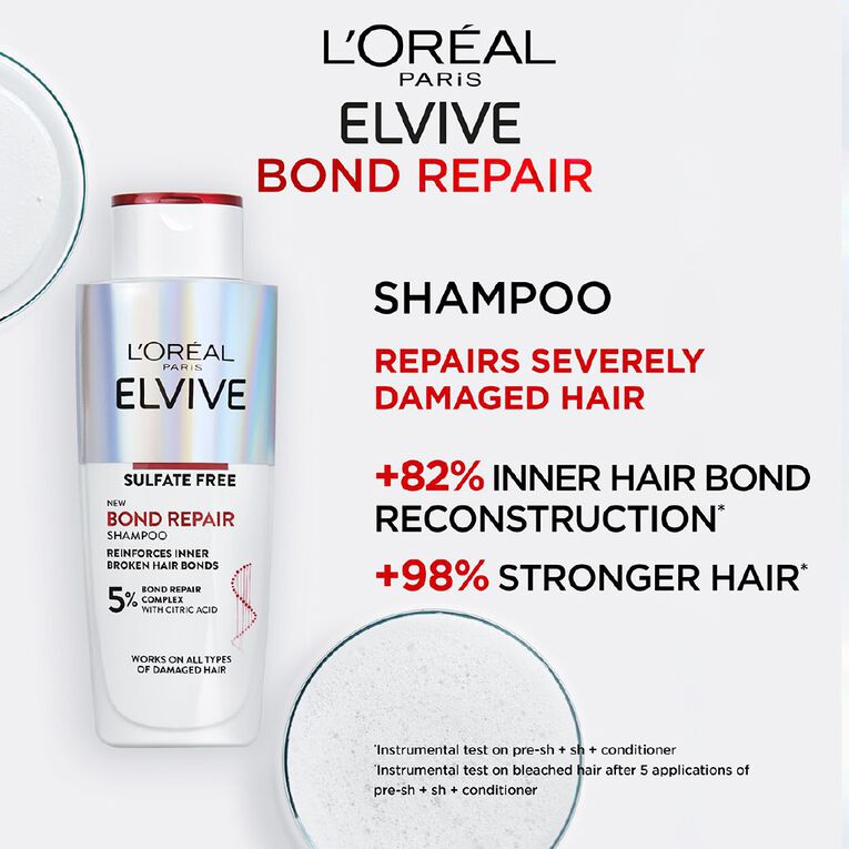 L'Oreal Paris Elvive Bond Repair Shampoo 200ml, , hi-res