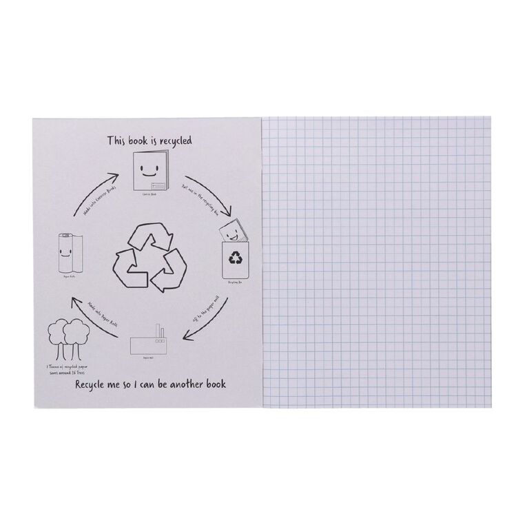 WS Exercise Book 1E4 7mm Quad 28 Leaf Blue, , hi-res