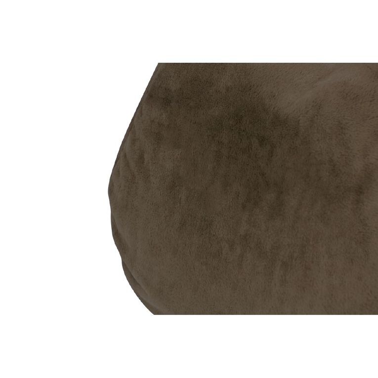 Living & Co Faux Fur Bean Bag Brown, , hi-res