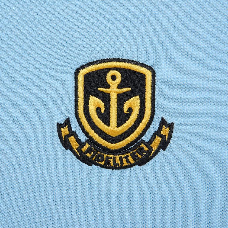 Schooltex Whangarei Men's Short Sleeve Polo with Embroidery, Blue Light, hi-res