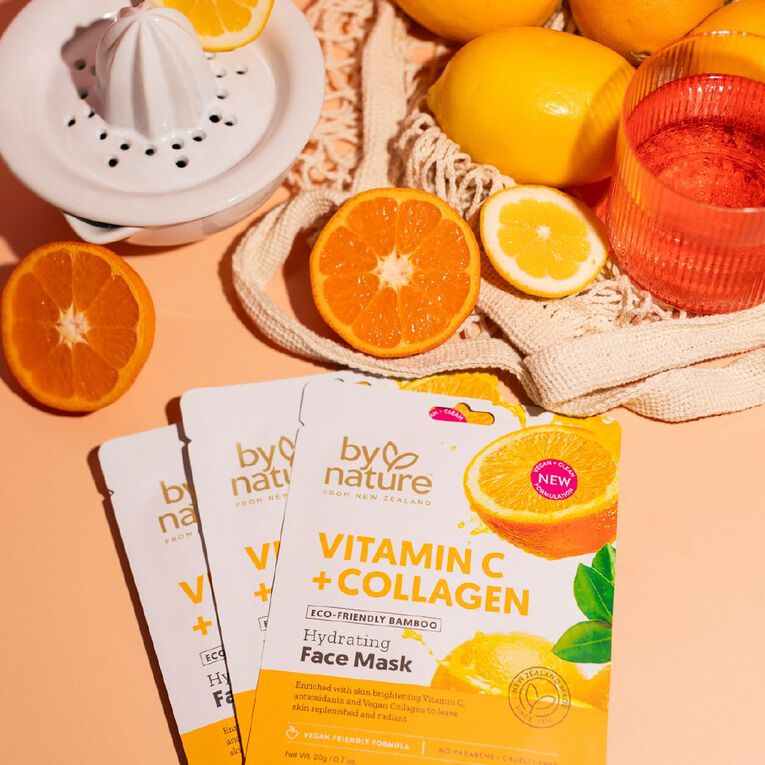 By Nature Vitamin C & Collagen Hydrating Mask 25g, , hi-res