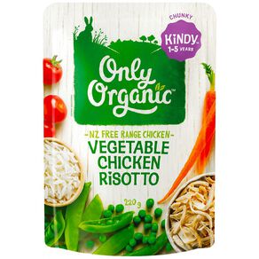 Only Organic Kindy Vegetable & Chicken Risotto Pouch 220g