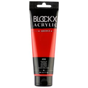 BLOCKX Acrylic Tube 120ml Bright Red Red
