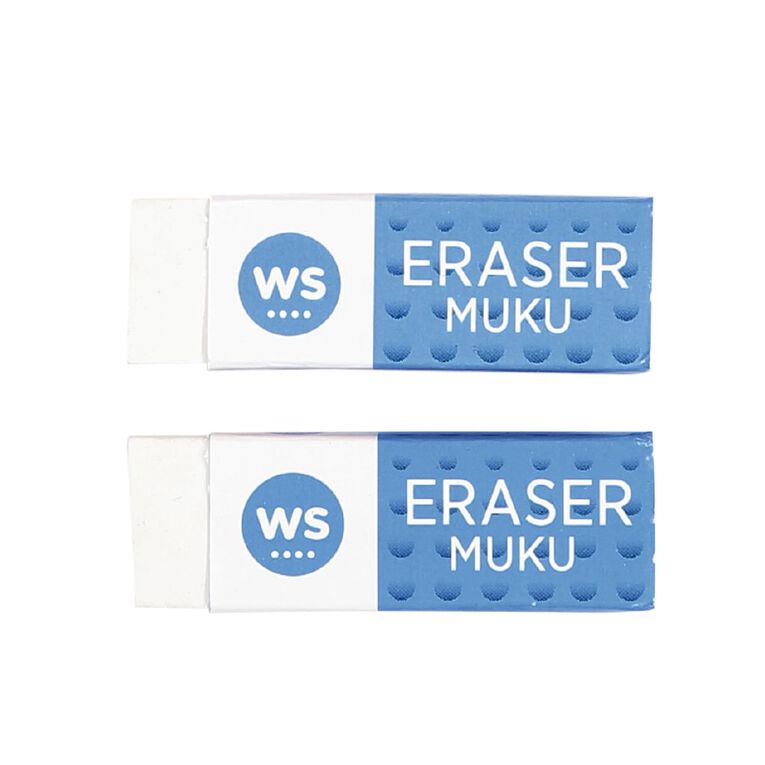 WS Large Eraser White 2 Pack, , hi-res