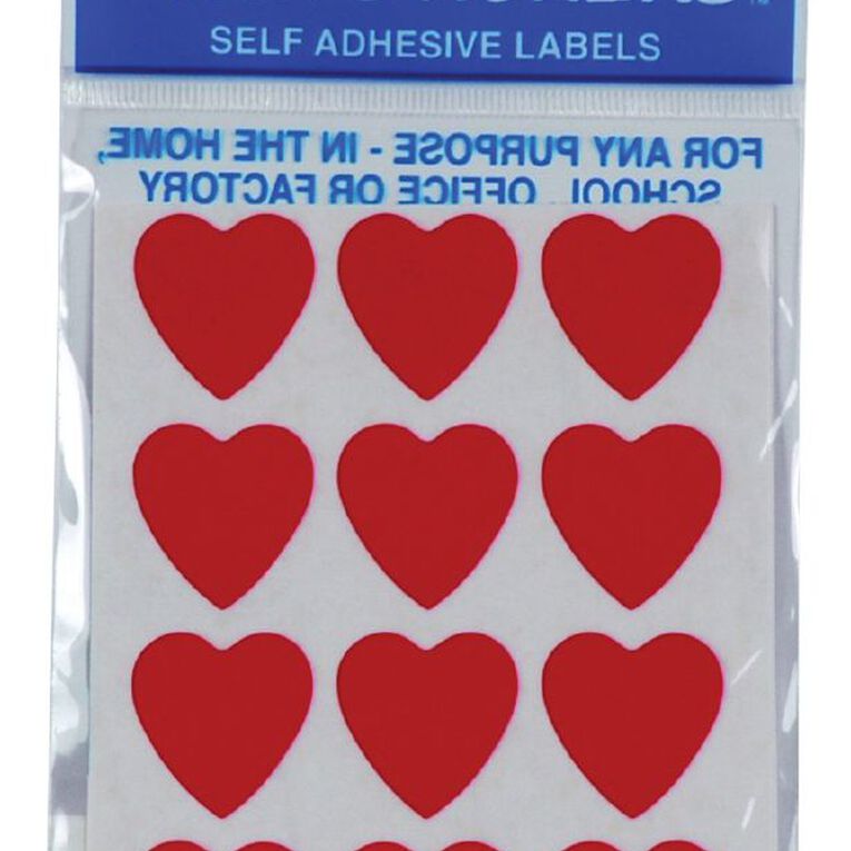 Quik Stik Labels Hearts, , hi-res