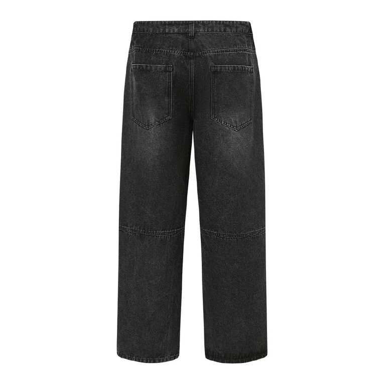 Garage Men's Baggy Jean Seam Details, Black, hi-res
