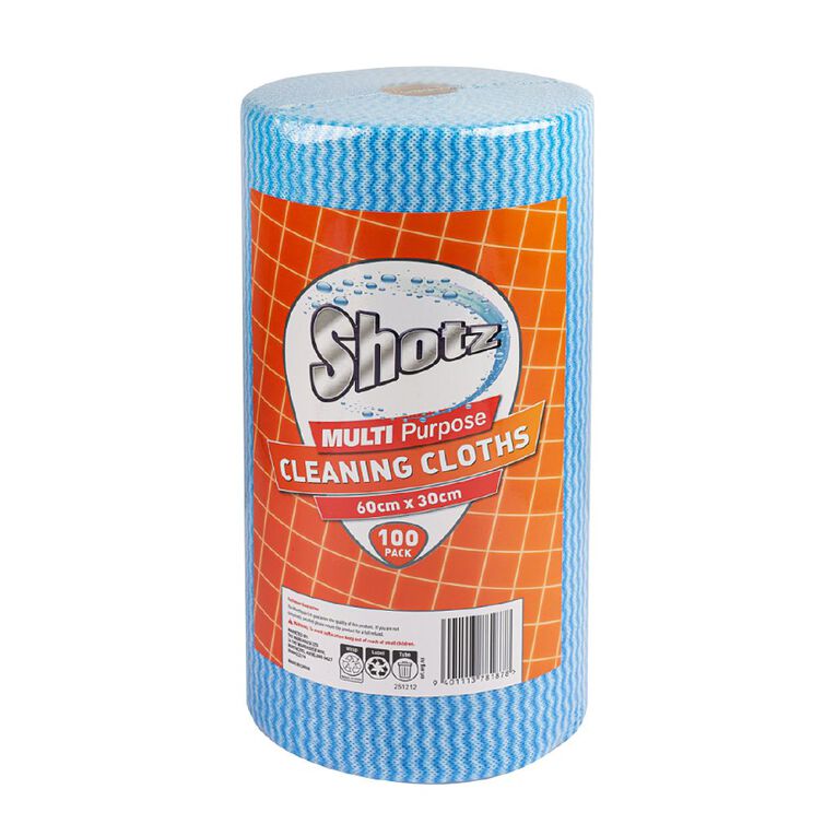 Shotz Multipurpose Cleaning Cloths 100 Pack