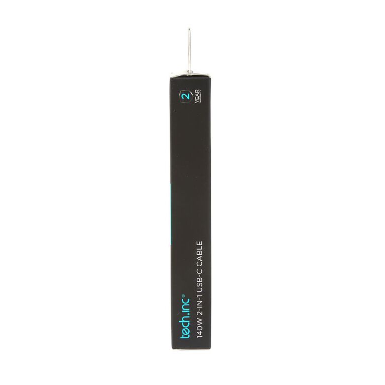 Tech.Inc 140W 2in1 USB-C Cable 1m Black, , hi-res