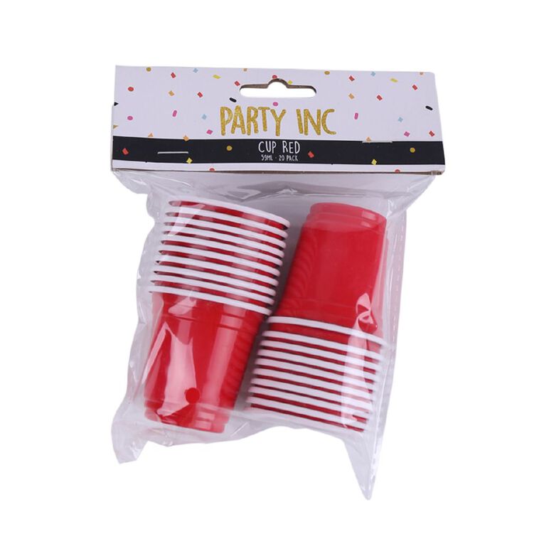 Party Inc Party Cup 59ml Red 20 Pack, , hi-res