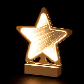 Wonderland Novelty Mirrored Tunnel Light Star Design WW 35 LED 21cm