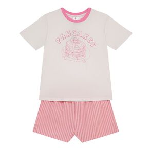 H&H Girls' Knit and Seersucker Pyjama Set